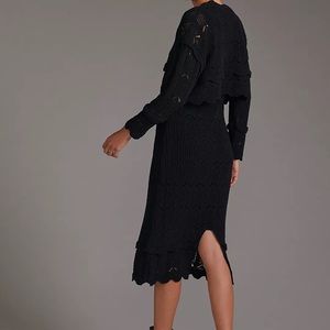Anthropologie Crochet Sweater Dress Set only the dress XL